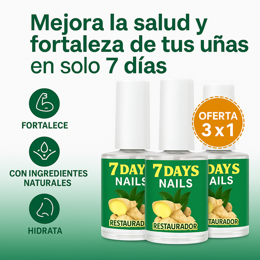 7 Days Nails® – 4K Pro | Gracias a sus ingredientes naturales, mejora la salud y fortaleza de tus uñas en solo 7 días